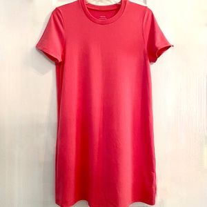 Grana Peruvian Pima Cotton Tee Dress Coral PINK xs